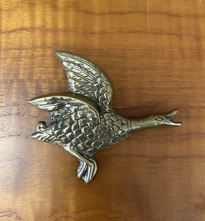 Set 3 Vintage Brass Flying Ducks Wall Hanging Ornaments