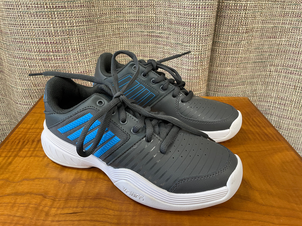K Swiss New Grey Faux Leather Trainers Size UK 5