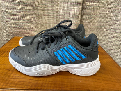 K Swiss New Grey Faux Leather Trainers Size UK 5
