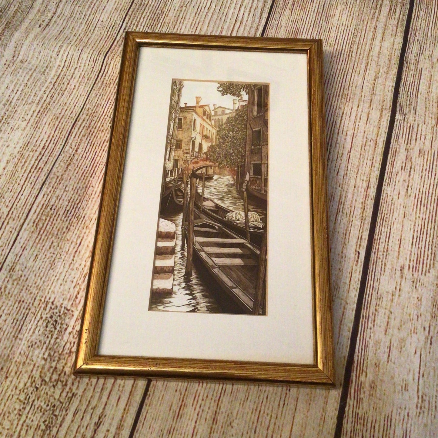 Ugo Baracco Gondola Framed Picture Scene