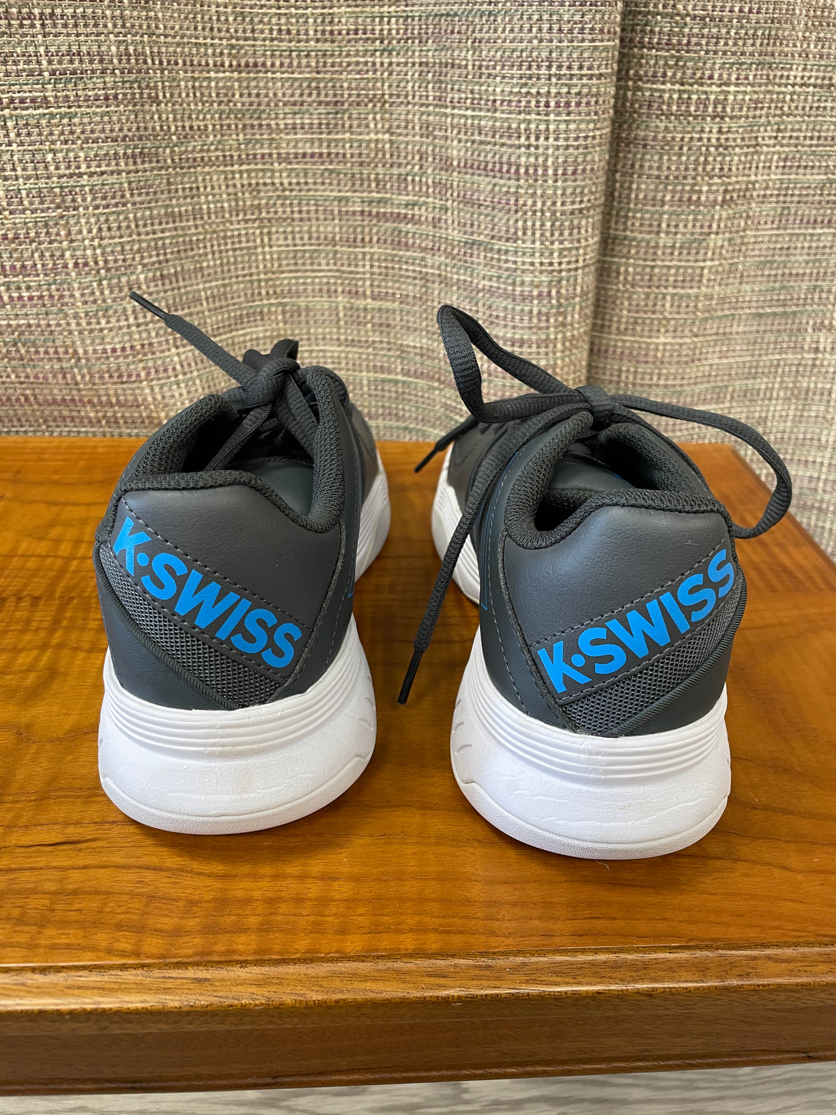 K Swiss New Grey Faux Leather Trainers Size UK 5