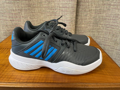 K Swiss New Grey Faux Leather Trainers Size UK 5