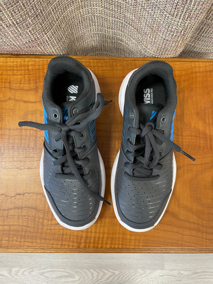 K Swiss New Grey Faux Leather Trainers Size UK 5
