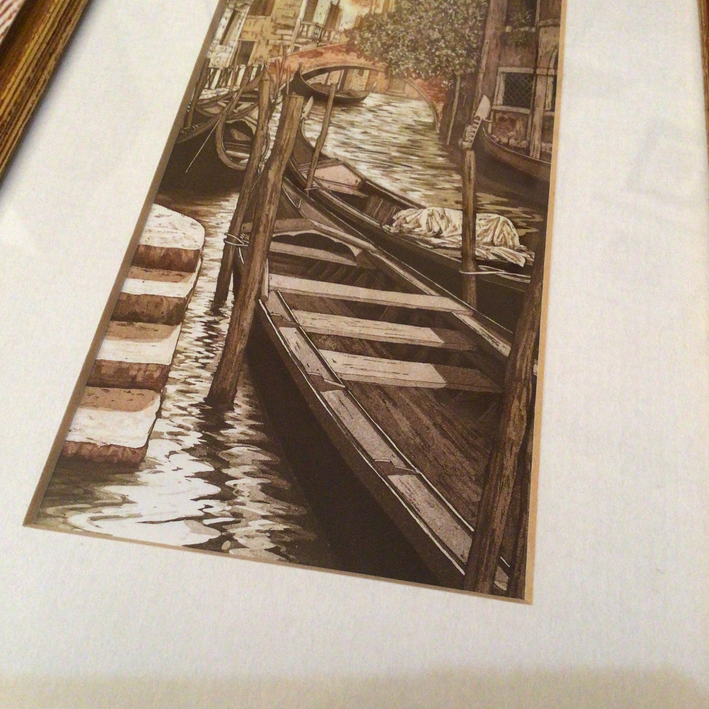Ugo Baracco Gondola Framed Picture Scene