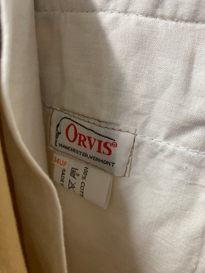 Orvis Men's Cotton Beige Tailored Chino Trousers W34