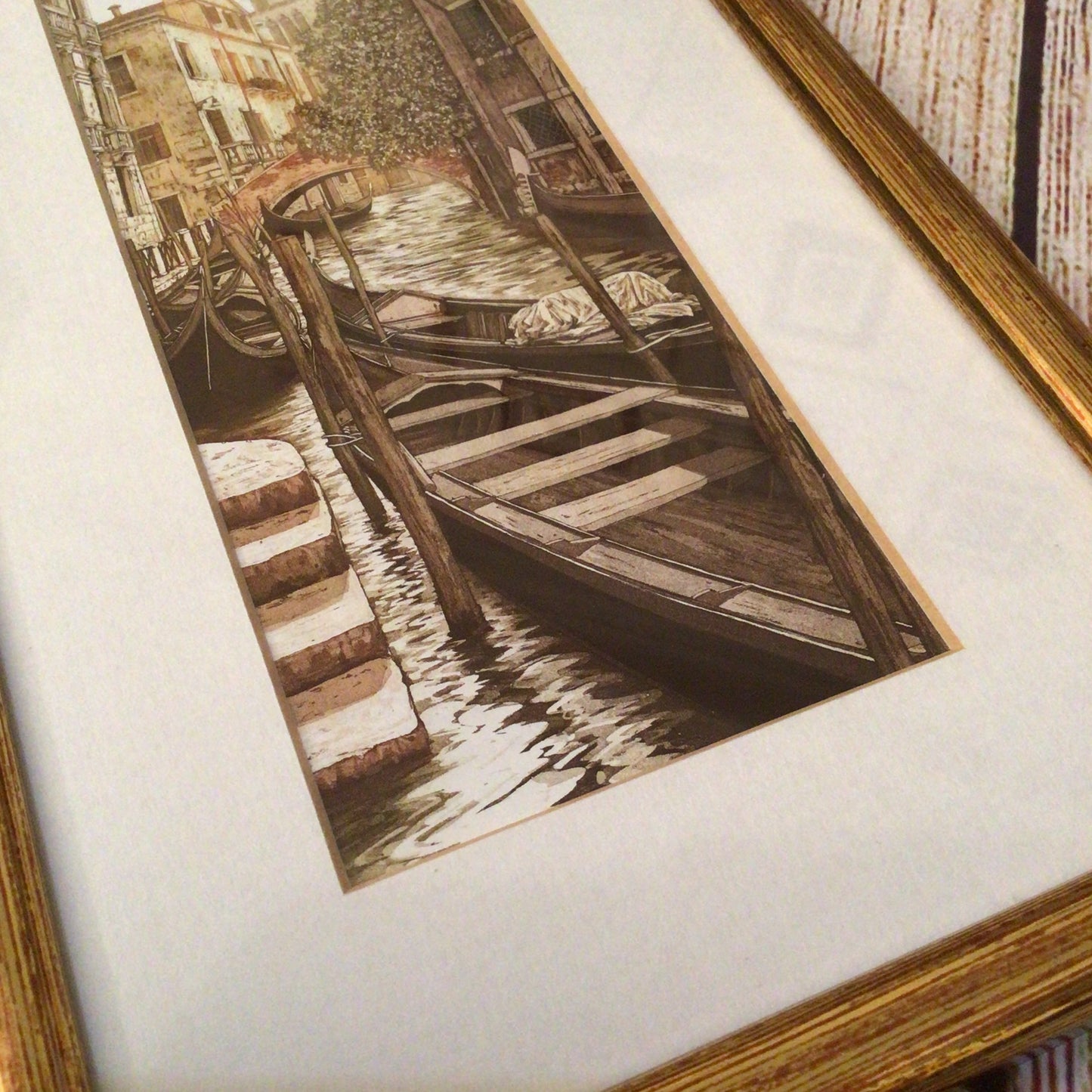 Ugo Baracco Gondola Framed Picture Scene