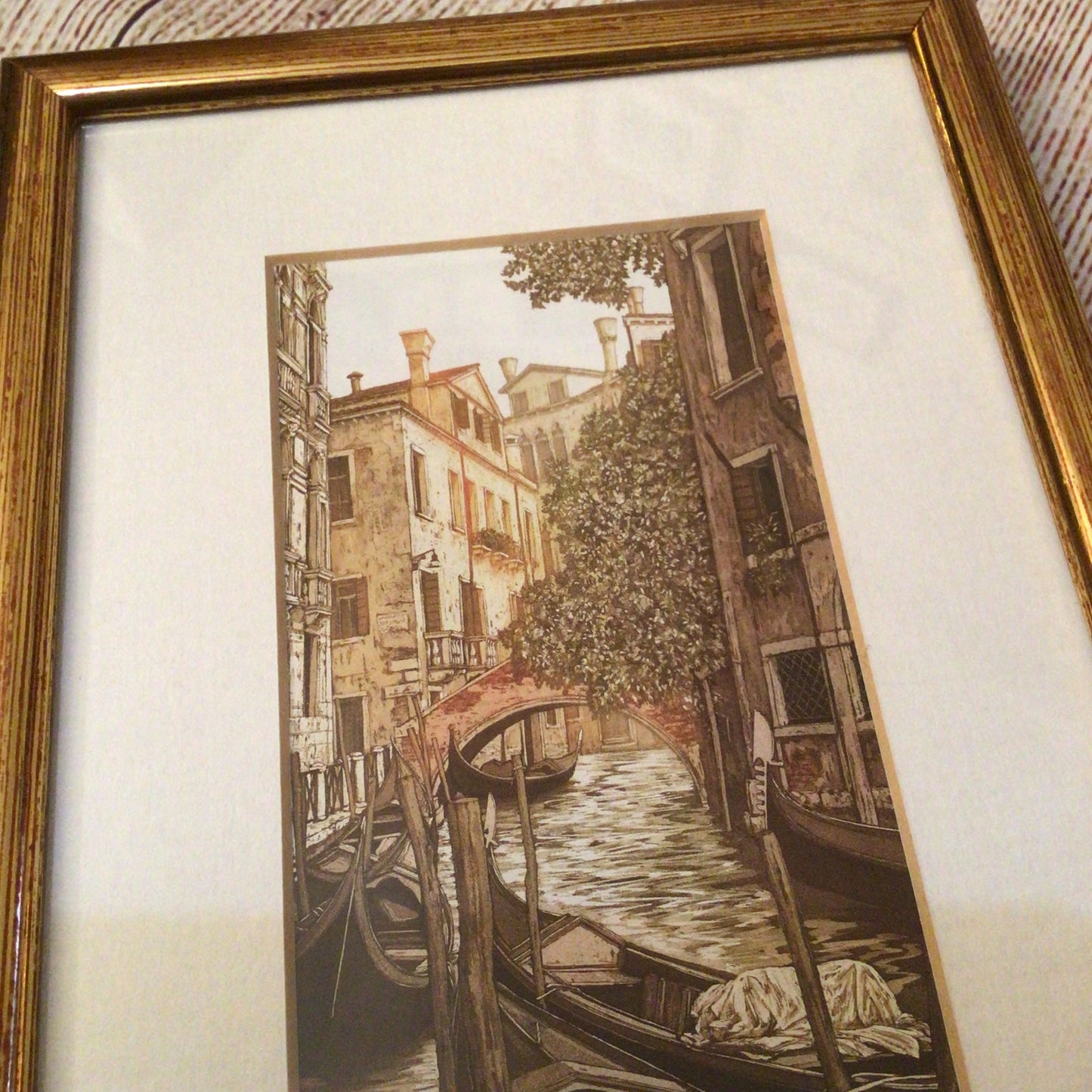Ugo Baracco Gondola Framed Picture Scene