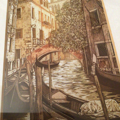 Ugo Baracco Gondola Framed Picture Scene