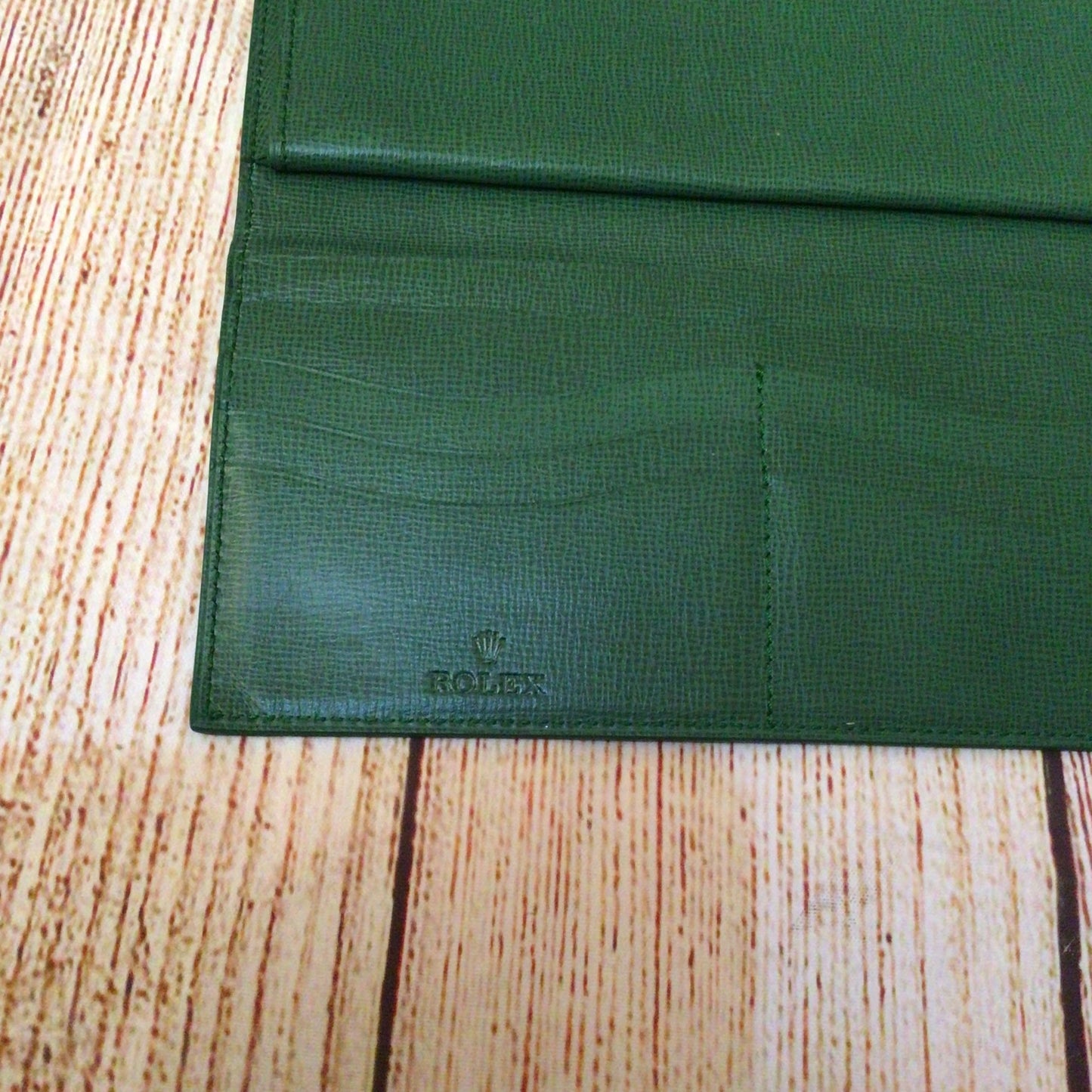 Rolex Green Zip Fold Long Wallet