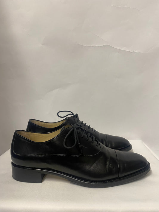 Hobbs Faye Oxford Black Leather Lace Up Shoes In Box 7