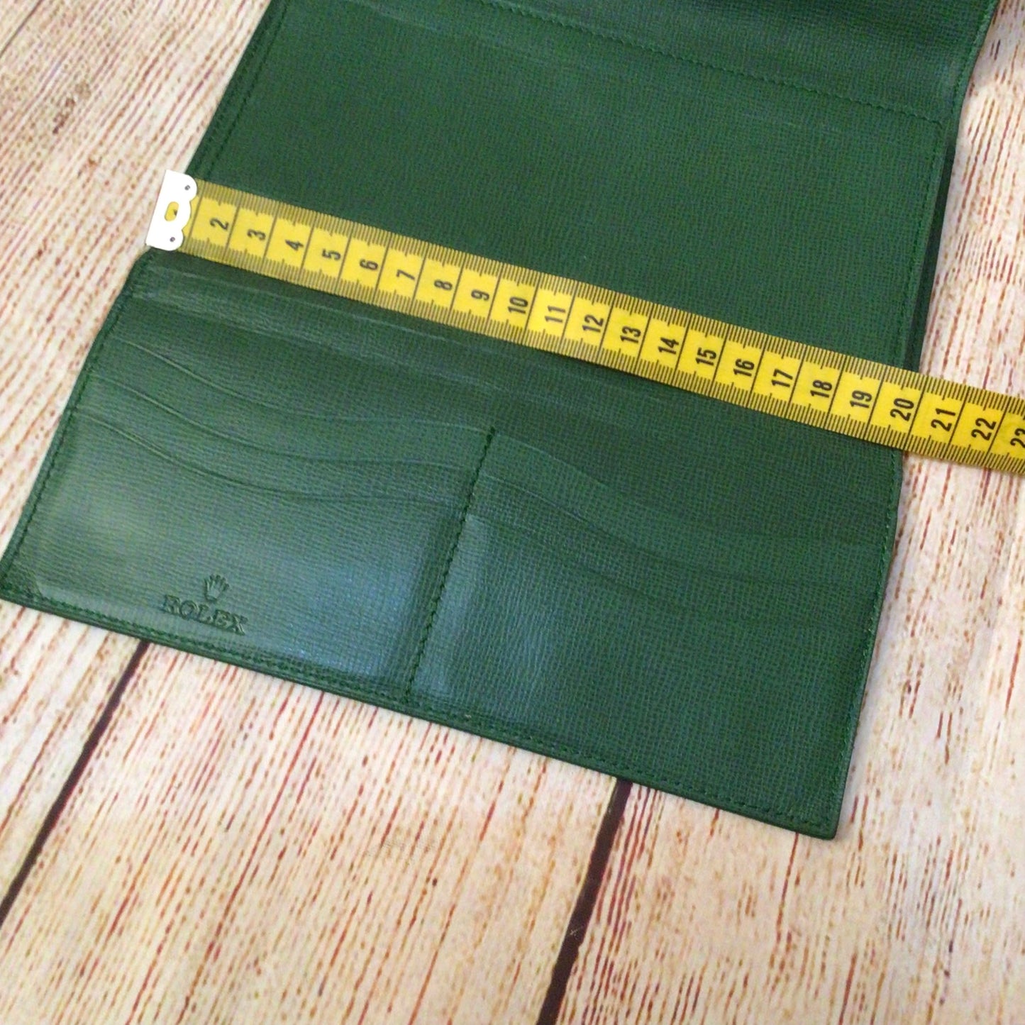 Rolex Green Zip Fold Long Wallet