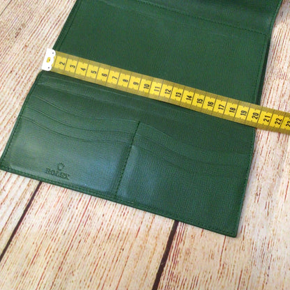 Rolex Green Zip Fold Long Wallet
