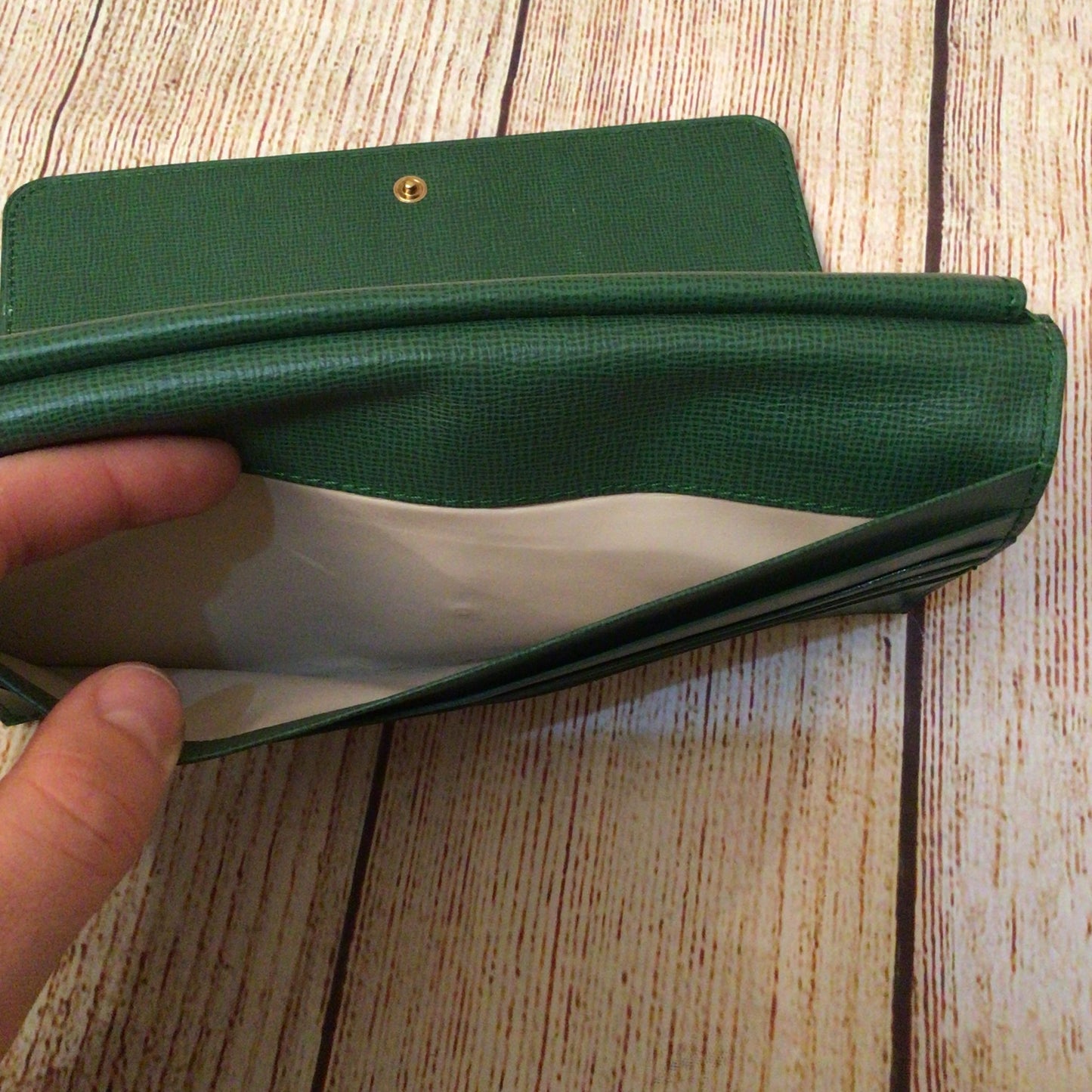 Rolex Green Zip Fold Long Wallet