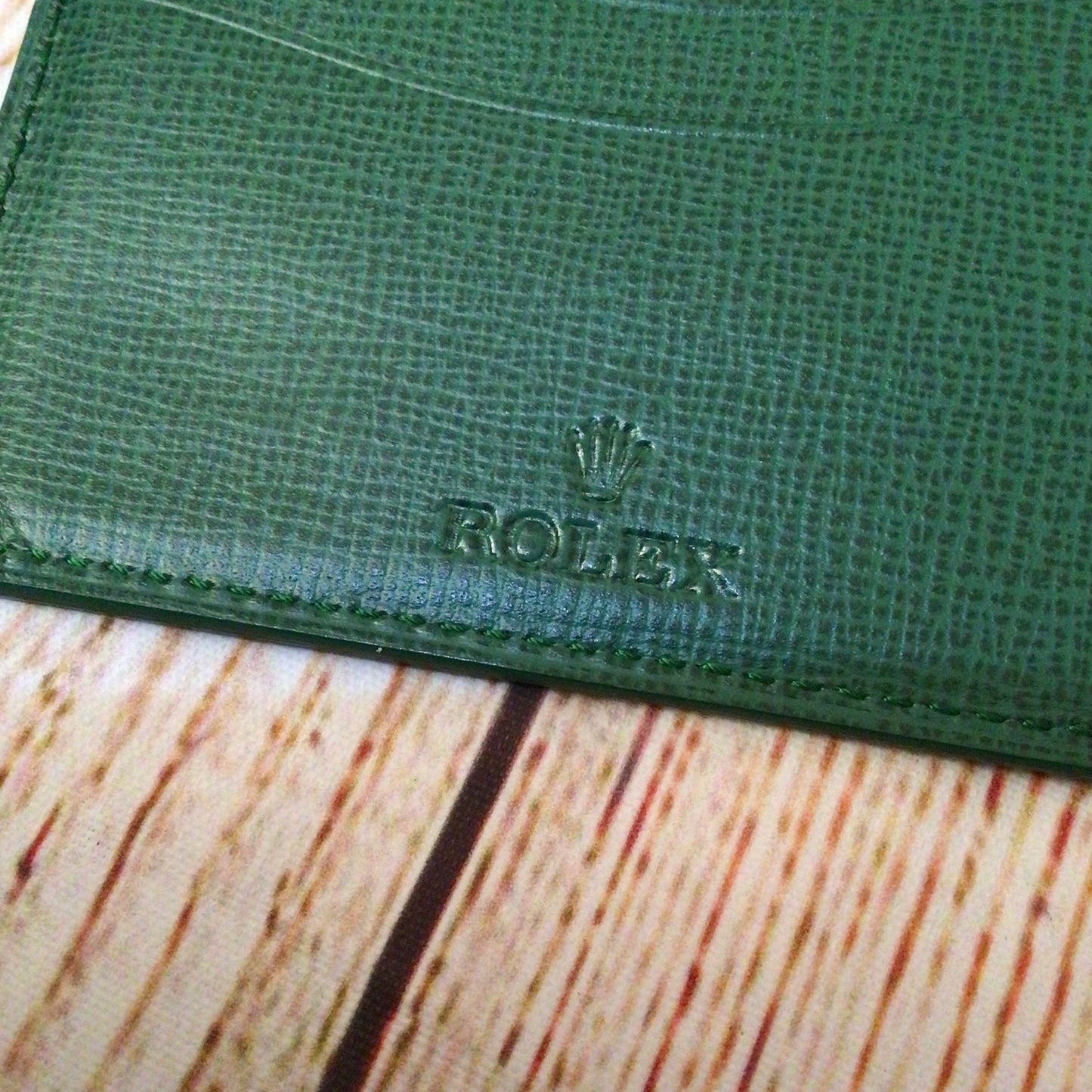Rolex Green Zip Fold Long Wallet