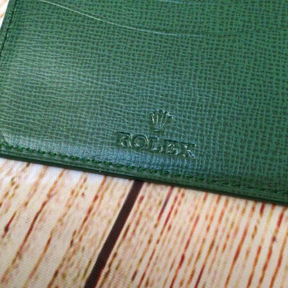 Rolex Green Zip Fold Long Wallet