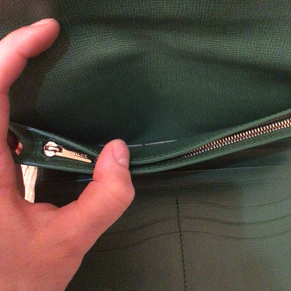 Rolex Green Zip Fold Long Wallet