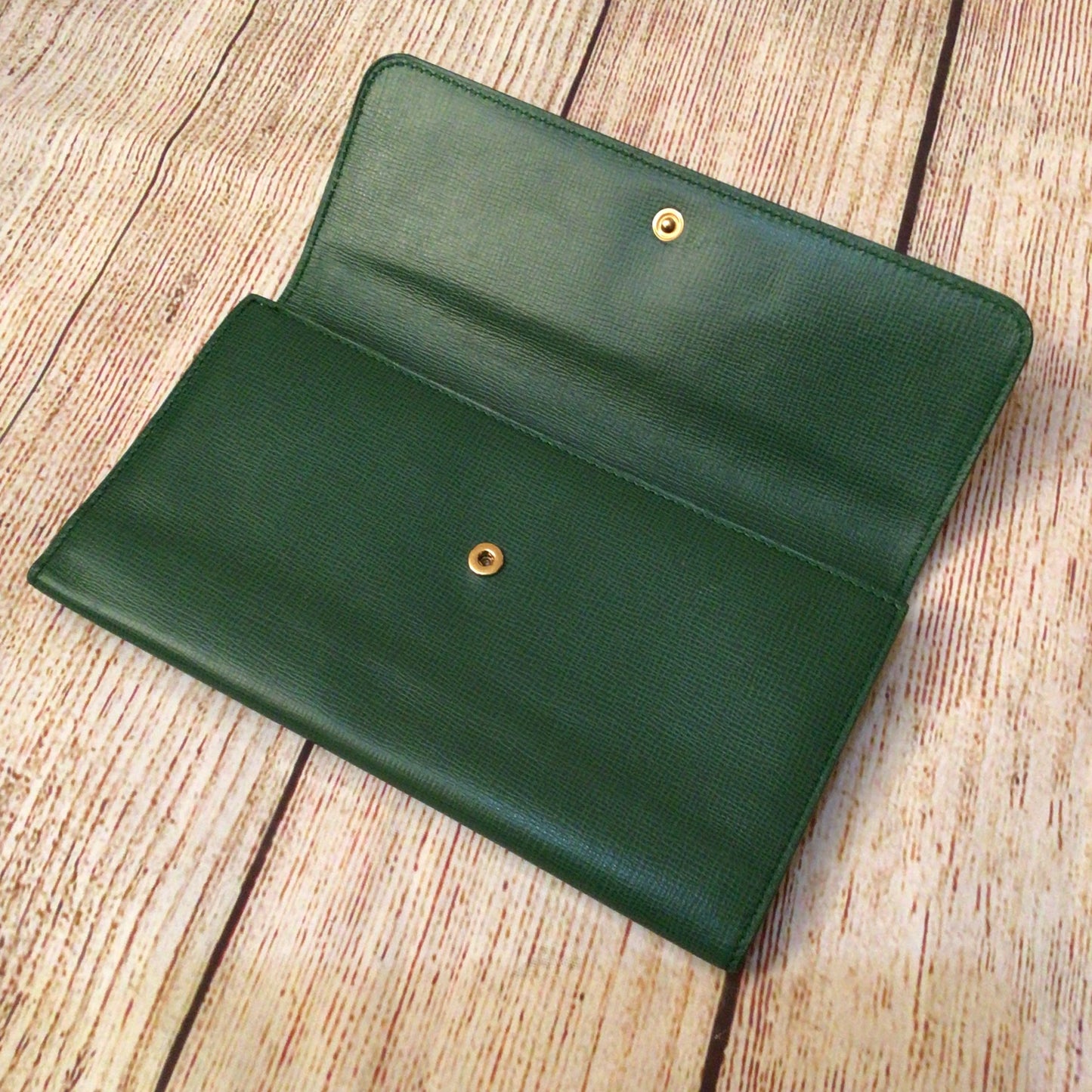 Rolex Green Zip Fold Long Wallet