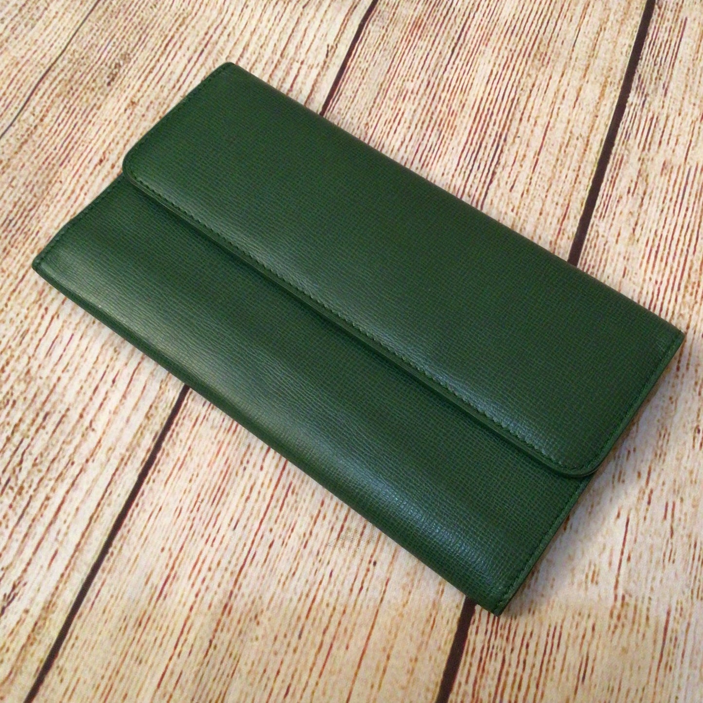 Rolex Green Zip Fold Long Wallet