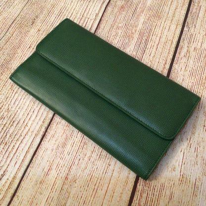 Rolex Green Zip Fold Long Wallet