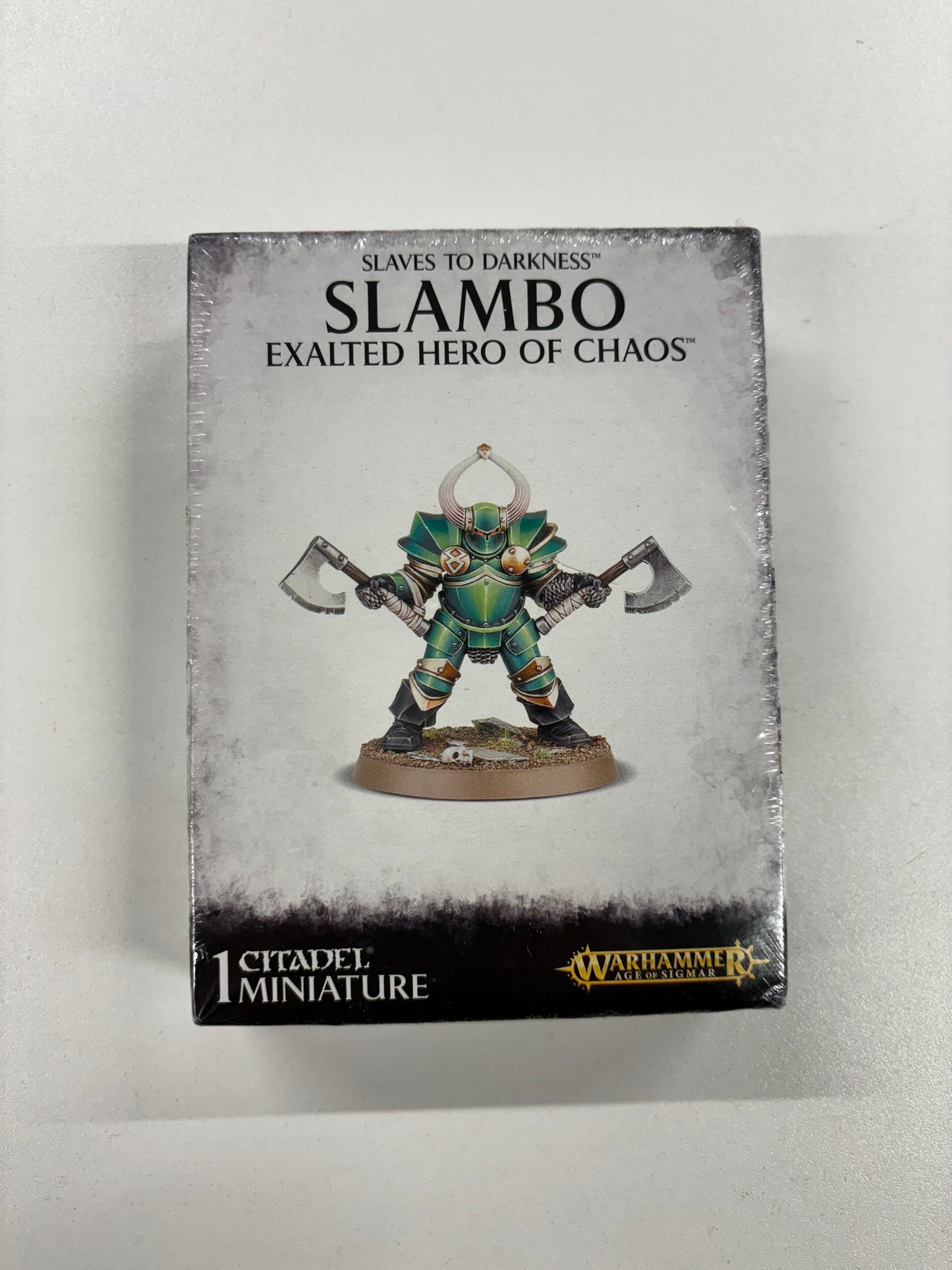 Slaves to Darkness Slambo Exalted Hero Of Chaos Miniature, Games Workshop, Warhammer Age of Sigma, 2017 (sealed)