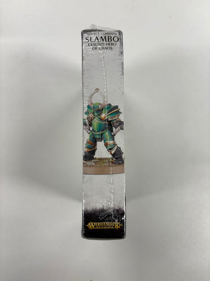 Slaves to Darkness Slambo Exalted Hero Of Chaos Miniature, Games Workshop, Warhammer Age of Sigma, 2017 (sealed)