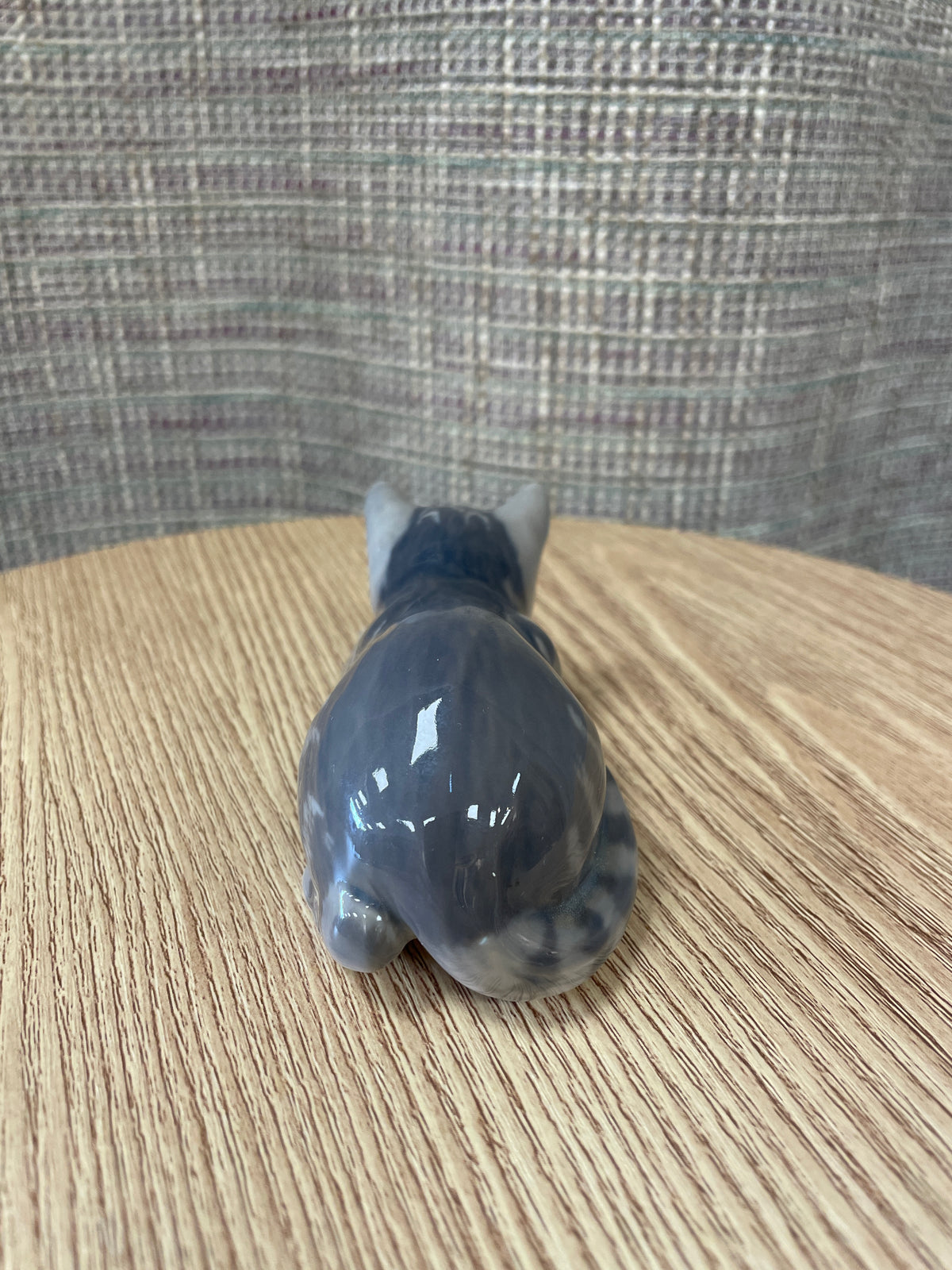Royal Copenhagen Grey Cat in Stalking Pose Ornament Style Number 306