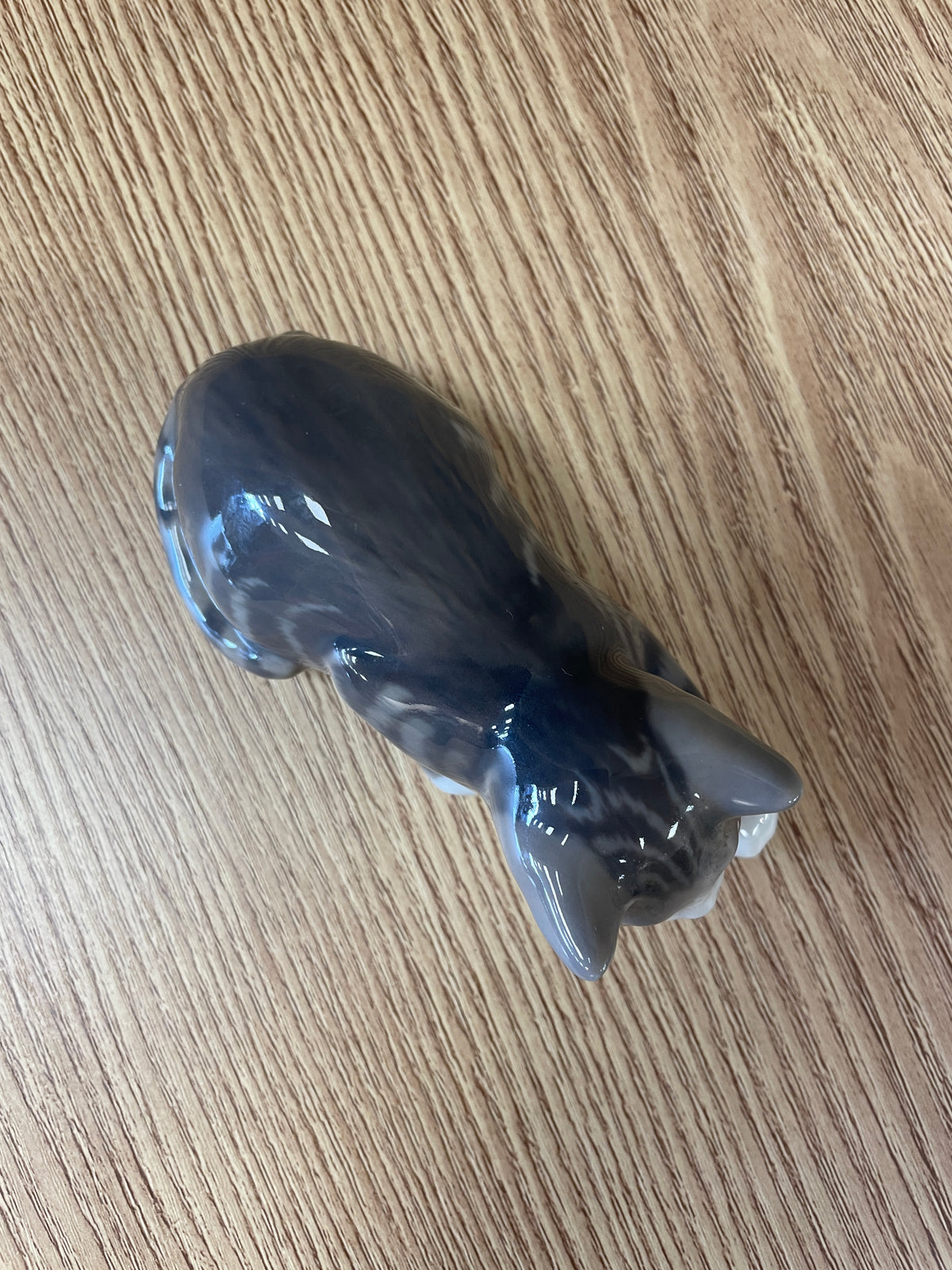 Royal Copenhagen Grey Cat in Stalking Pose Ornament Style Number 306