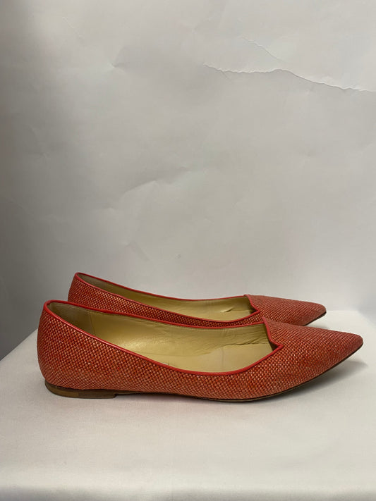 Jimmy Choo red Canvas Pointed Ballet Flats 7