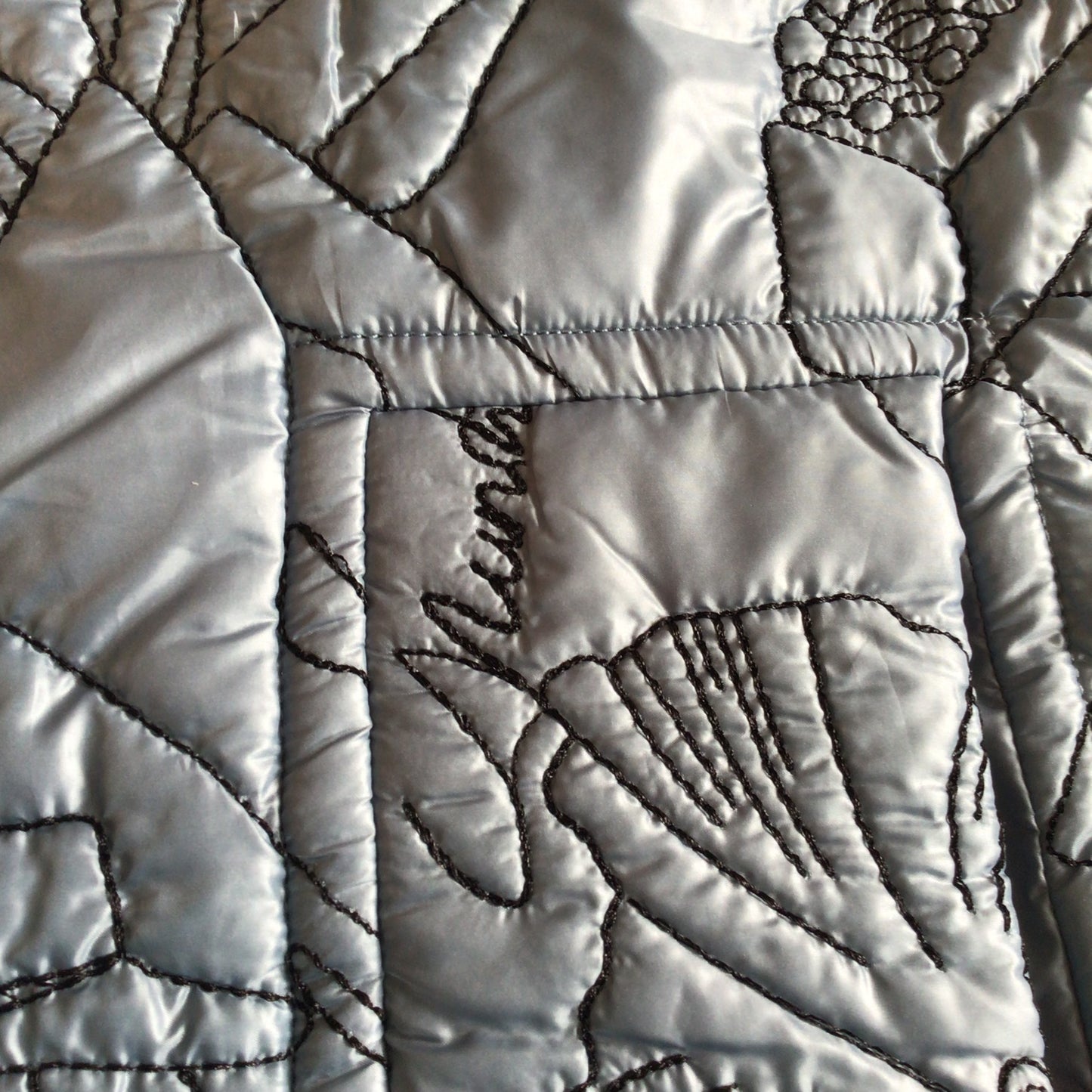 Munthe Blue Cream Emu Embroidered Reversible Padded Jacket Size 40