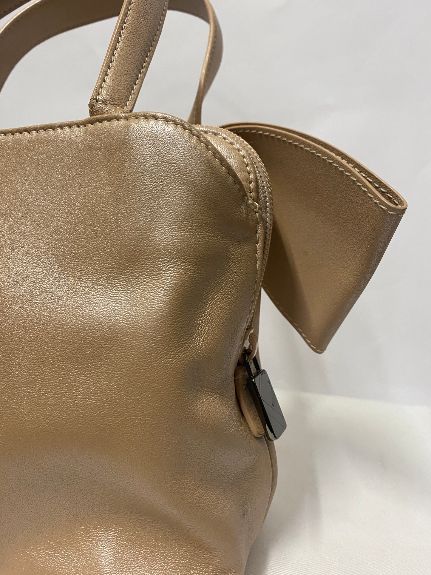 Furla Pink Leather Bow Mini Handbag