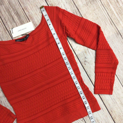 BNWT Karen Millen Red Sweetheart Neck Knitted Top Size M