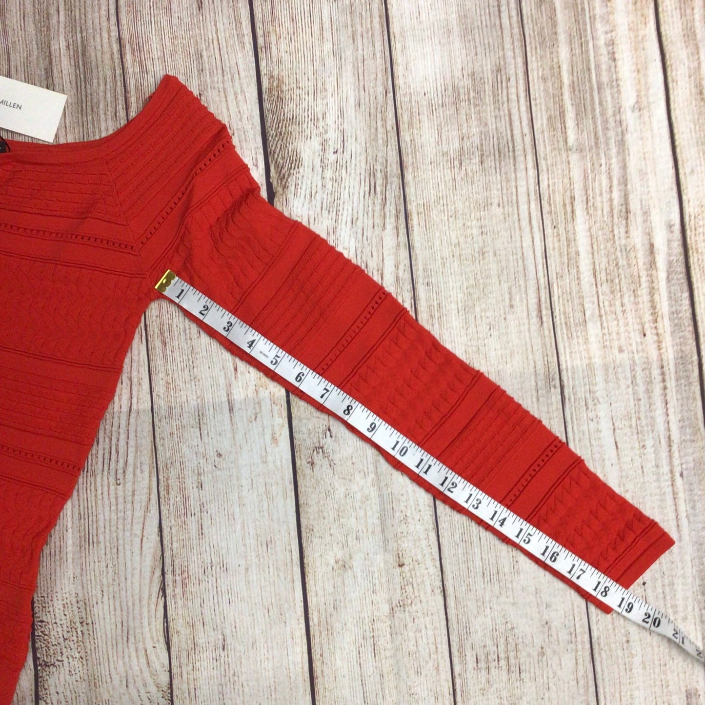 BNWT Karen Millen Red Sweetheart Neck Knitted Top Size M