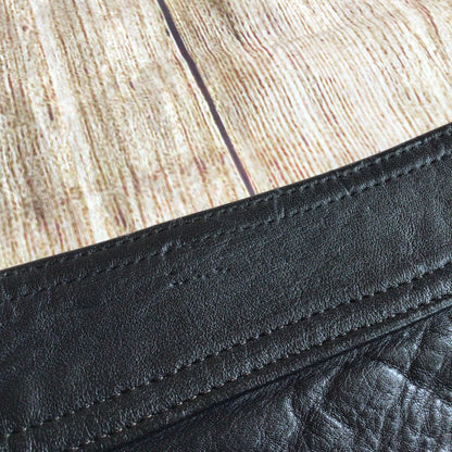 Vintage Polo Black Leather Biker Trousers Size 36 (W30)