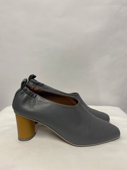 Grey Matters Slate Grey Micol Cylinder Heel Pumps 3