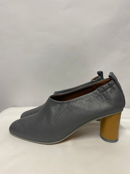Grey Matters Slate Grey Micol Cylinder Heel Pumps 3
