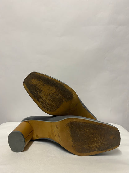 Grey Matters Slate Grey Micol Cylinder Heel Pumps 3