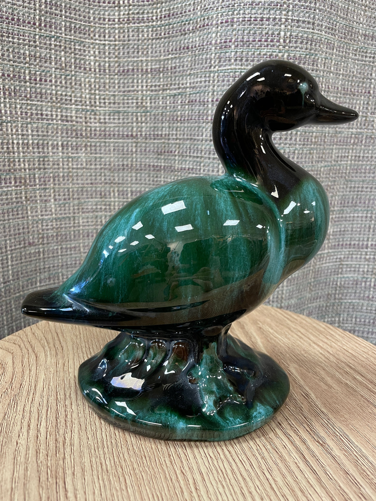 Blue Mountain Pottery Large Green Duck Ornament