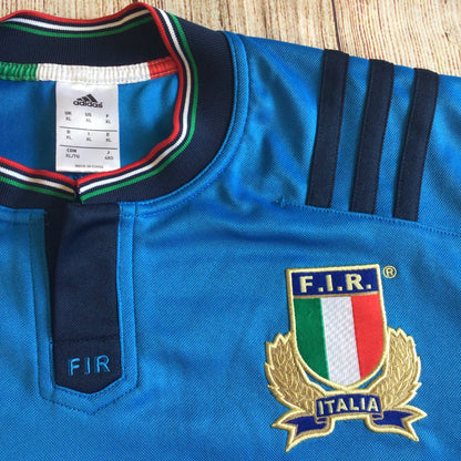 Adidas Blue Italy Rugby Union Shirt Size XL
