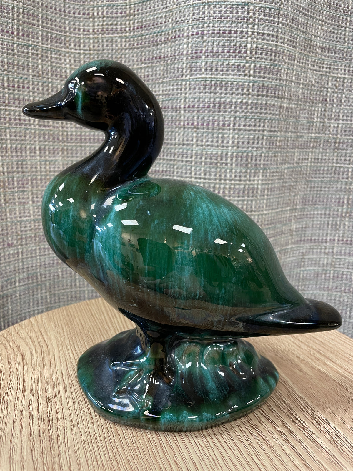 Blue Mountain Pottery Large Green Duck Ornament
