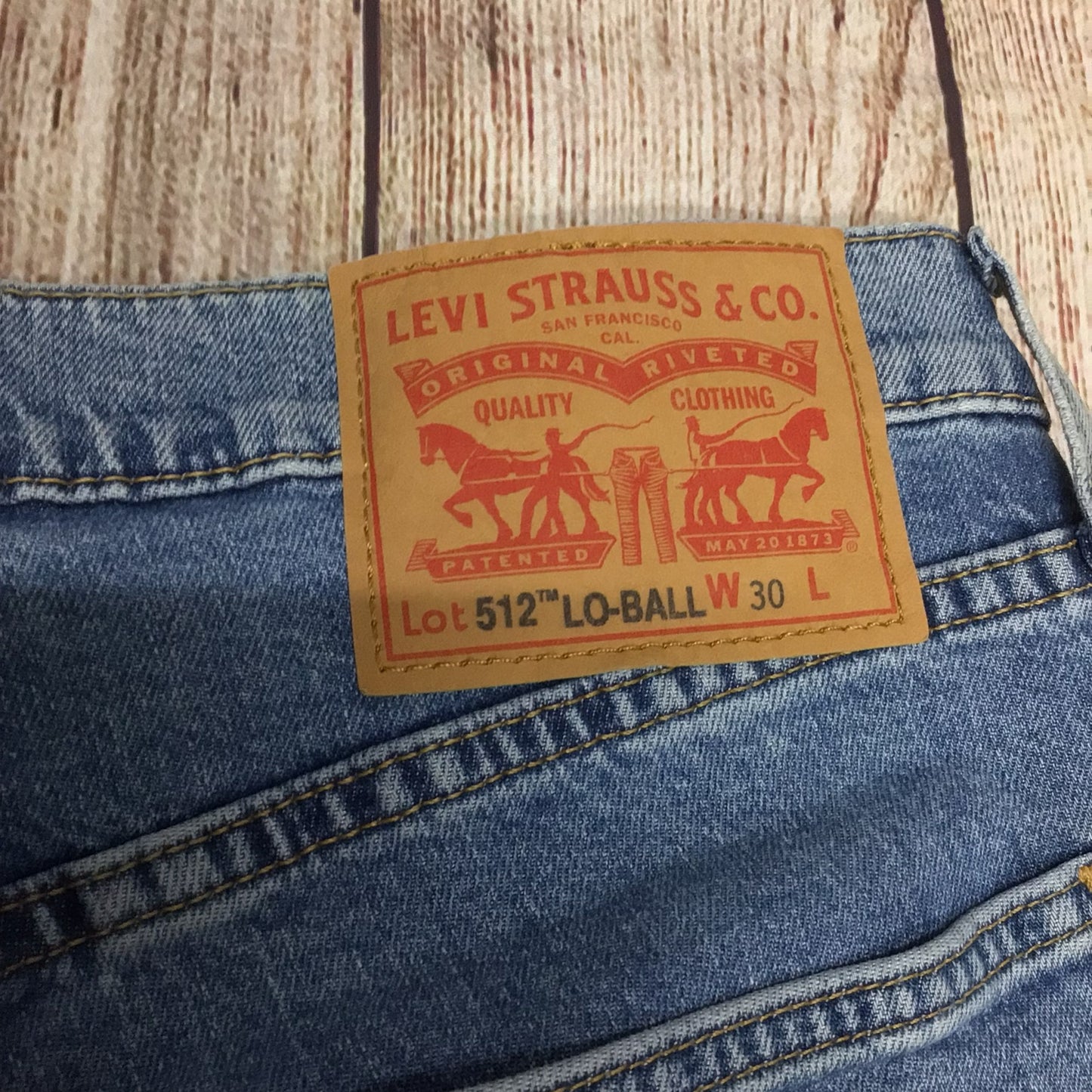 Levi's Blue 512 Lo-Ball Jeans Size W30 Inside Leg 31