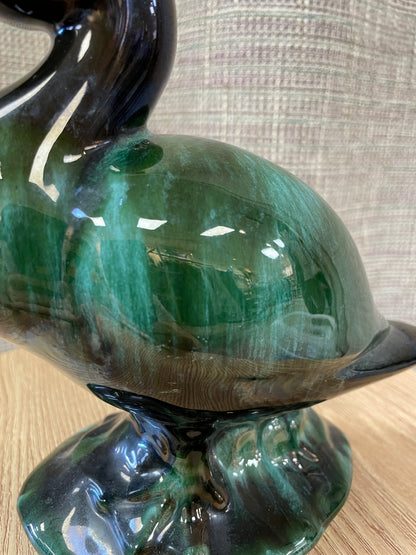 Blue Mountain Pottery Large Green Duck Ornament