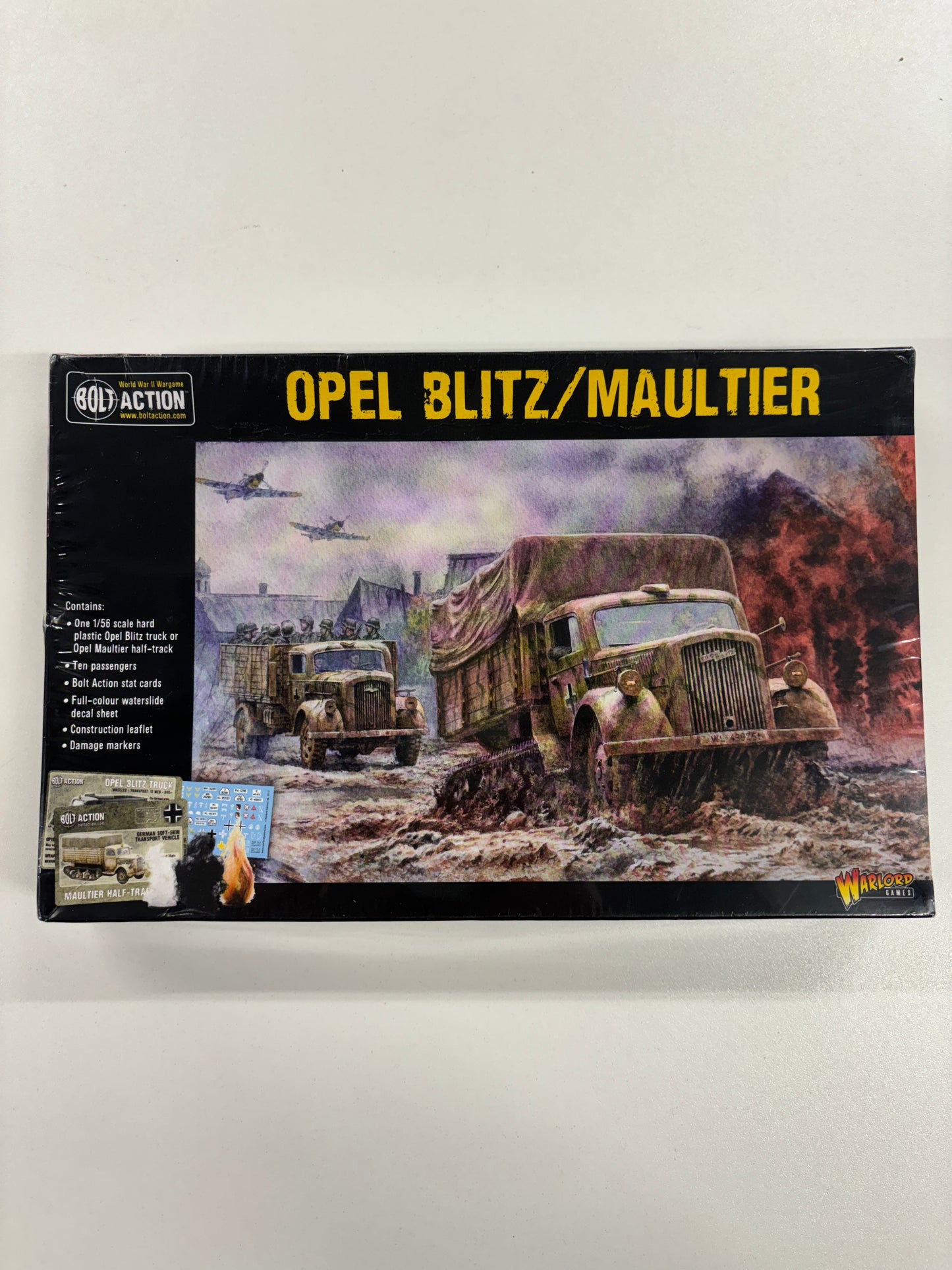 WII German Transport Opel Blitz Truck / Maultier Half Track 1/56 Scale Hard Plastic Model, Bolt Action, Warlord Games (sealed)