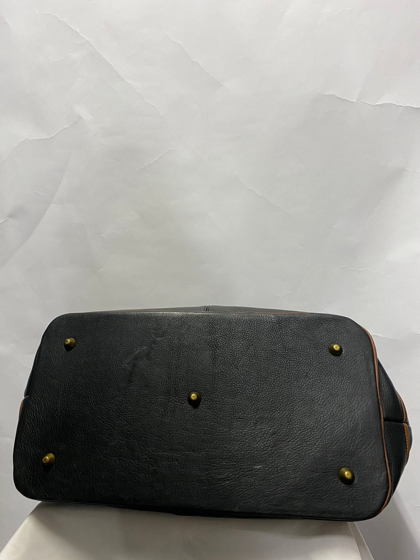 Merlin Leather Workshop Black Leather Large Top Handle Holdall