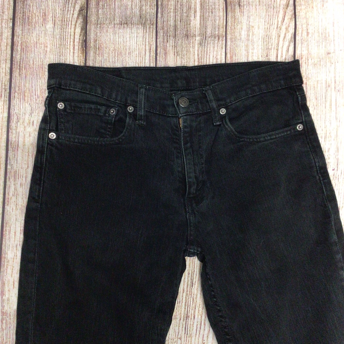 Levi's Dark Grey/Black Straight Leg Jeans Size 31x34