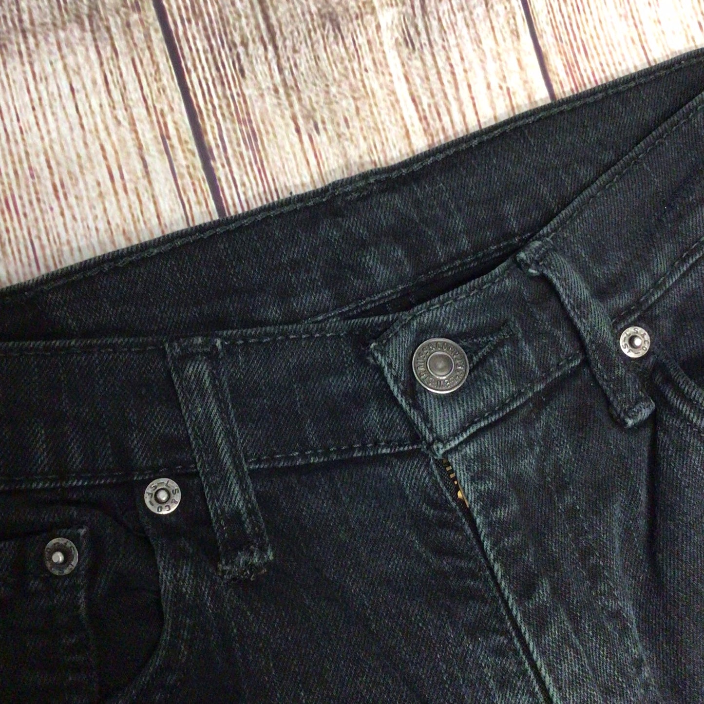 Levi's Dark Grey/Black Straight Leg Jeans Size 31x34