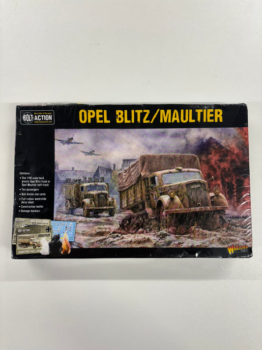 WII German Transport Opel Blitz Truck / Maultier Half Track 1/56 Scale Hard Plastic Model, Bolt Action, Warlord Games (sealed)