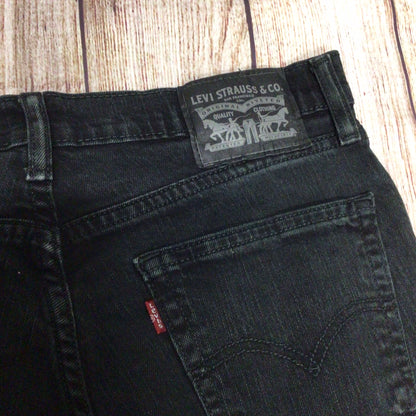 Levi's Dark Grey/Black Straight Leg Jeans Size 31x34