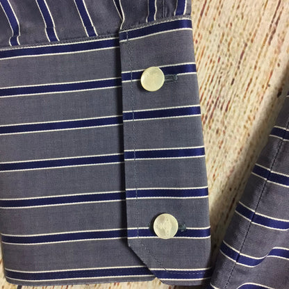 Vivienne Westwood Man Blue Striped Shirt 100% Cotton Size S (I on label)