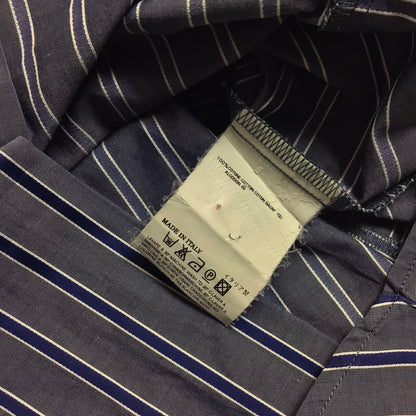 Vivienne Westwood Man Blue Striped Long Sleeve Shirt 100% Cotton Size S (I on label)