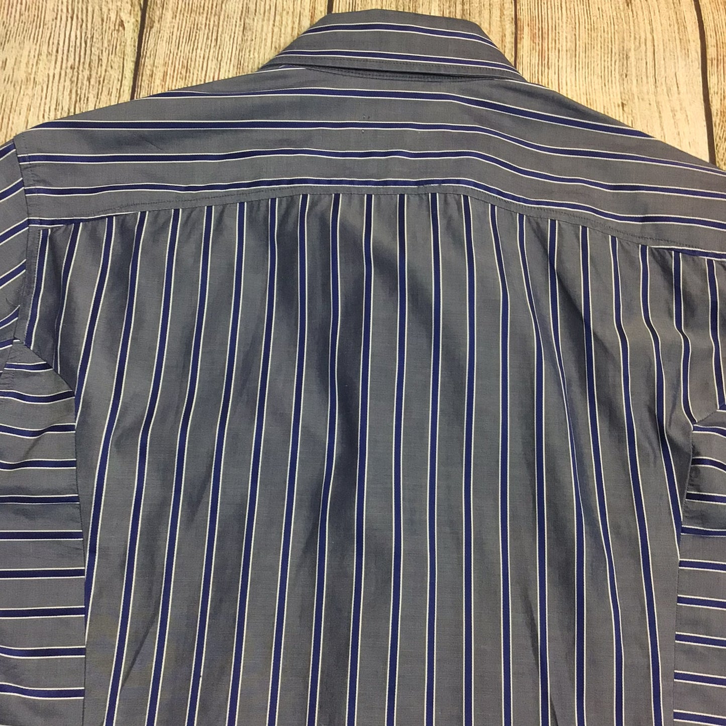 Vivienne Westwood Man Blue Striped Shirt 100% Cotton Size S (I on label)